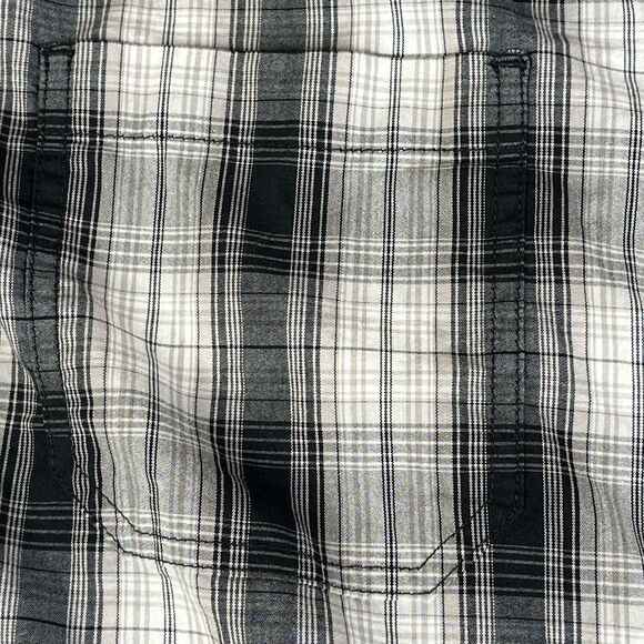 Dickies Shirt Mens 4XL Black White Plaid Relaxed Fit Workwear Button Big & Tall - Picture 4 of 12